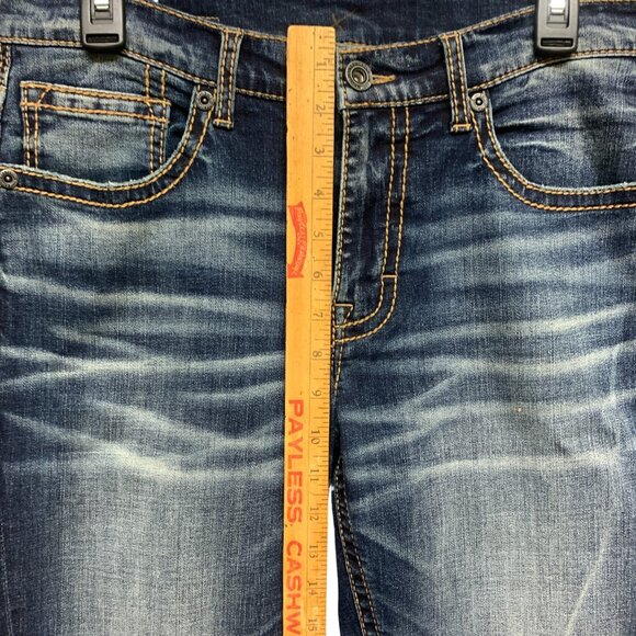 BKE Women’s 28X34 LONG Mid-Rise Dark Wash Clean Skinny Jeans Buckle NO SIZE TAG - Picture 11 of 14